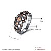 Trendy Brass Cubic Zirconia Finger Rings RJEW-BB27430-C-9-1