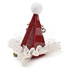 Christmas Hat Polyester Alligator Hair Clips for Women Girl AJEW-M012-02A-2