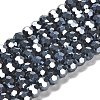 Electroplate Opaque Glass Beads Strands EGLA-A035-P6mm-A18-1