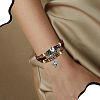 80Pcs 8 Styles Tibetan Style Alloy Cord End FIND-SC0020-98C-5