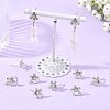 SHEGRACE Brass Micro Pave Cubic Zirconia Earring Stud Earring Findings XGRQ6M521-909P-4
