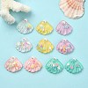 10Pcs 5 Colors Ocean Theme Translucent Resin Cabochons RESI-YW0001-52-2