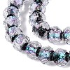 Handmade Foil Glass Lampwork Beads Strands DICH-T023-02B-3