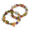 Unisex Synthetic Crackle Quartz Chips Beads Stretch Bracelets BJEW-S143-18-1-11