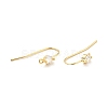 Brass Micro Pave Clear Cubic Zirconia Earring Hooks KK-G419-02G-2