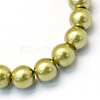 Baking Paint Glass Pearl Bead Strands X-HY-Q003-3mm-43-2