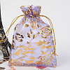 Rose Printed Organza Bags OP-R021-10x15-05-1