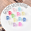UV Plating Transparent Acrylic European Beads OACR-M027-02D-1