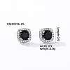 Elegant Zircon Square Stud Earrings for Women TY1635-14-1