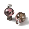 Natural Rhodonite Pendants GG-CBAA0EE-05P-10-2
