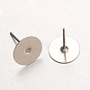 316 Surgical Stainless Steel Stud Earring Findings STAS-K098-02-10mm-P-2