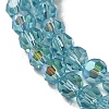 Electroplate Transparent Glass Beads Strands EGLA-A035-T4mm-L08-3