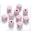 Spray Painted Natural Maple Wood Beads WOOD-N005-04B-1