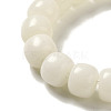 Round Natural White Jade Stretch Bracelets BJEW-B080-34B-3