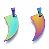 Ion Plating(IP) 201 Stainless Steel Pendants STAS-N098-199M-3
