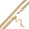 304 Stainless Steel Mesh Chains Necklace for Men Women NJEW-N052-03LG-2