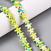 Spray Painted Synthetic Turquoise Beads Strands UNKW-T001-11C-1