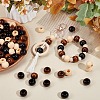 160Pcs 4 Colors Wood Beads WOOD-NB0002-92-4