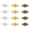 12 Sets 3 Colors Brass Magnetic Clasps KK-FS0001-55B-1