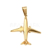 Airplane 304 Stainless Steel Pendants STAS-M121-10G-1
