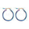304 Stainless Steel Hoop Earrings EJEW-F105-10M-2