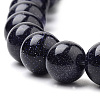 Synthetic Blue Goldstone Beads Strands X-G-S259-41-10mm-3
