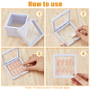 Square Plastic Jewelry Presentation Boxes LS-CON-WH0097-04-3