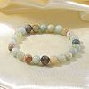 Natural Flower Amazonite Bead Stretch Bracelets X-BJEW-K212-B-007-3