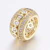 Brass Micro Pave Cubic Zirconia Beads ZIRC-G125-43-2