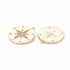 Brass Micro Pave Clear Cubic Zirconia Pendants KK-S356-703-2