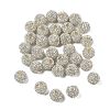 Sparkle Glass Rhinestone Round Beads OACR-S048-01C-2