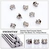 Unicraftale 8Pcs 304 Stainless Steel European Beads STAS-UN0038-55-5
