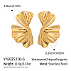 304 Stainless Steel Leaf Stud Earrings ND8551-1-2