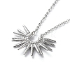 304 Stainless Steel Pendant Necklaces for Women NJEW-D064-01P-2