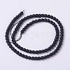 Synthetic Black Stone Beads Strands G-C059-4mm-1-2