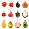 12Pcs 12 Styles Brass Acrylic Pendants OACR-CJ0002-68-1