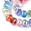 Electroplate Transparent Glass Beads Strands EGLA-N022-14A-B03-3