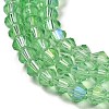 Transparent Electroplate Glass Beads Strands GLAA-F029-3mm-D24-3