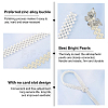 2Pcs 2 Style ABS Plastic Pearl Braided Stretch Chain Belts with Alloy Oval Clasp AJEW-CP0001-66-5