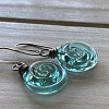 Resin & Alloy Dangle Earrings WG626EB-02-2