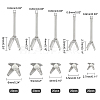 Unicraftale 100 Pcs 5 Styles 304 Stainless Steel Stud Earring Findings STAS-UN0022-10P-2