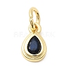 Brass Cubic Zirconia Charms KK-G554-02E-02-1