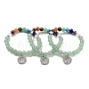 Natural Green Aventurine Round Beaded Chakra Stretch Bracelets BJEW-K251-01B-1