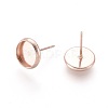 304 Stainless Steel Stud Earring Settings LS-STAS-K131-B-01RG-2