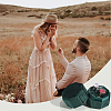 Velvet Cover Plastic Couple Ring Box VBOX-WH20003-001H-4