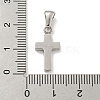 304 Stainless Steel Cubic Zirconia Pendants STAS-C102-04A-P-3