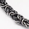 Fashionable Retro 304 Stainless Steel Byzantine Chain Bracelets BJEW-F041-08-2