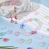 80Pcs 10 Colors Transparent Spray Paint Glass Beads GLAA-SC0003-33-4