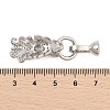 Brass Micro Pave Cubic Zirconia Fold Over Clasps KK-L223-003P-3