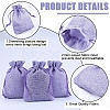 Polyester Imitation Burlap Packing Pouches Drawstring Bags ABAG-BBC0001-02B-03-6